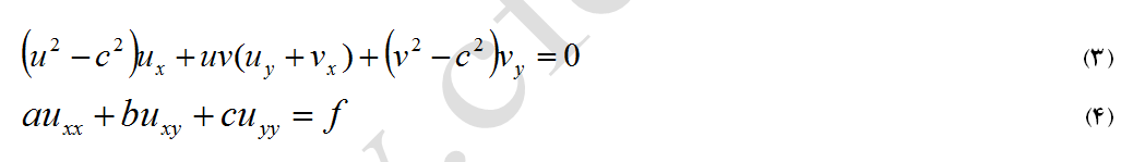معادلات دیفرانسیل جزئی مرتبه های اول و دوم