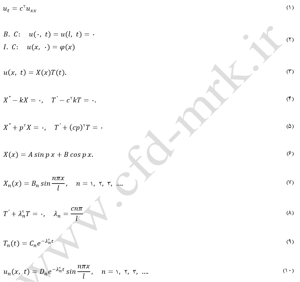 حل تحلیلی معادلات مشتقات جزئی سهموی-بخش اول