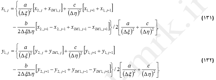 شرط مرزی معادلات لاپلاس در شبکه بندی باسازمان حول ایرفویل